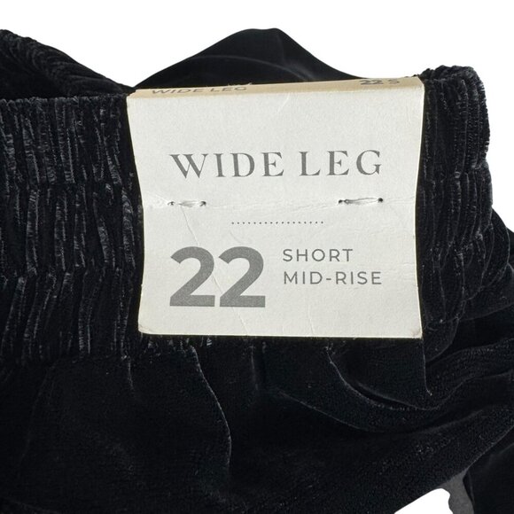 Lane Bryant NEW Black Velvet Pull On Wide Leg Pants Plus Size 22 Short Party - Picture 6 of 12